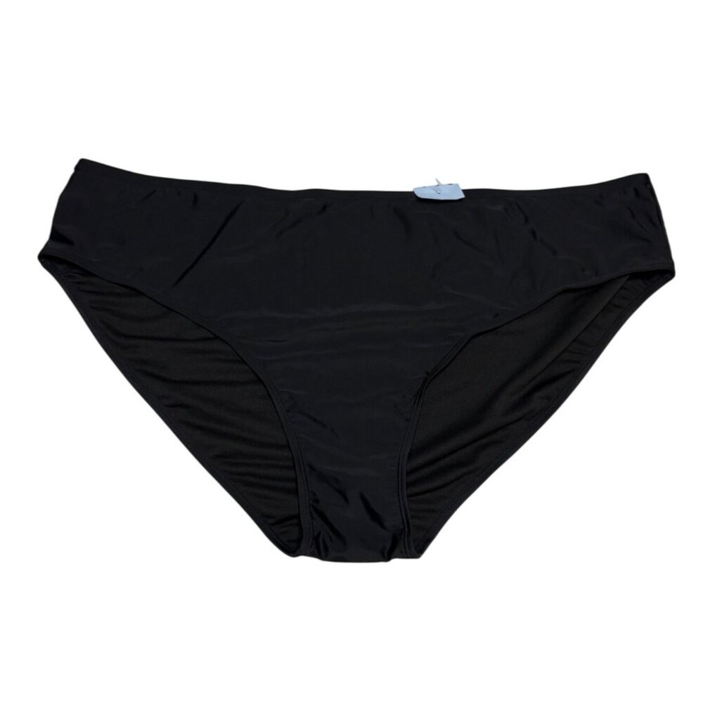Black High Waisted Bikini Swim Bottoms Size 5XL Pool Beach Vacation